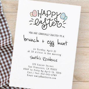 Gelukkige Paasbrunch en Eierjacht Kaart
