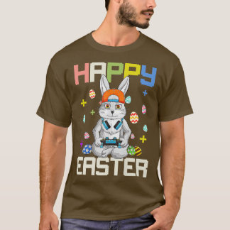 Gelukkige paasdag Bunny Egg Funny Boys Girls Kinde T-shirt