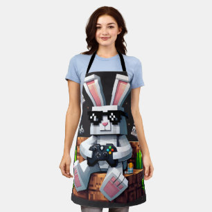 Gelukkige Paasdag Bunny Egg Video Gamer Paasdag Schort