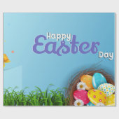 Gelukkige paasdag cadeaupapier (Vlak)