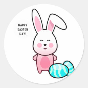Gelukkige paasdag ronde sticker