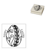 Gelukkige paasei tekening 	rubberstempel (Gestempeld)