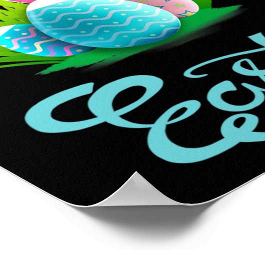 Gelukkige Paashaas konijneneieren; Paasdag Vrouwen Poster (Hoek)