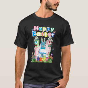 Gelukkige paashaas lama paasei outfit meisjes T T-shirt
