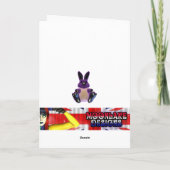 Gelukkige Paashaas met ei, voor Nicht Feestdagen Kaart (Achterkant)