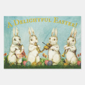 , gelukkige paaspapierbladen inpakpapier vel (Voorkant 3)