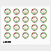 Gelukkige Paasroze bloemen Ronde Sticker (Vel)