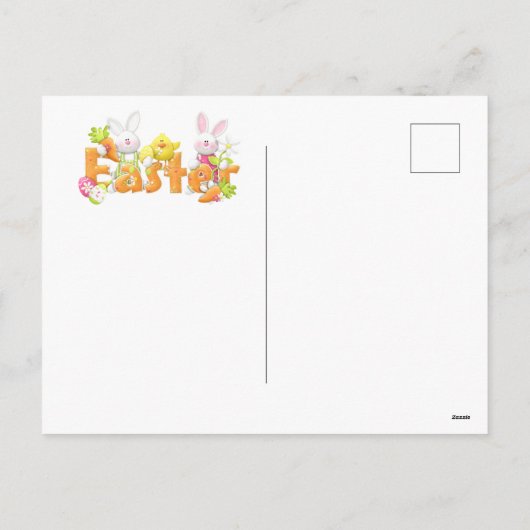 Gelukkige paassleuf feestdagenkaart (Achterkant)