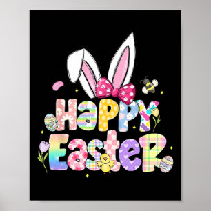 Gelukkige Pasen Cute Egg Bunny Vier Vrouwen Ki Poster