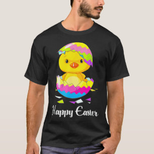 Gelukkige Pasen Cute Kuiken Eierspel Kip Eieren T-shirt