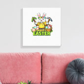 Gelukkige Pasen Dag Konijn Ei Gamer Video Game Kin Canvas Afdruk (Insitu (Woonkamer))