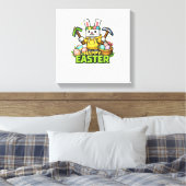 Gelukkige Pasen Dag Konijn Ei Gamer Video Game Kin Canvas Afdruk (Insitu (Slaapkamer))