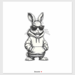 gelukkige pasen dag konijn paas jongens meisjes ti sticker