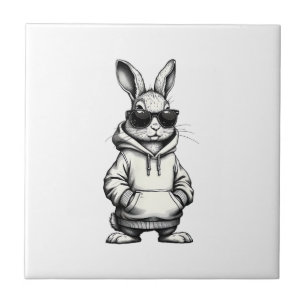 gelukkige pasen dag konijn paas jongens meisjes ti tegeltje