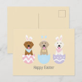 Gelukkige Pasen Golden Retriever Honden Briefkaart (Voorkant / Achterkant)
