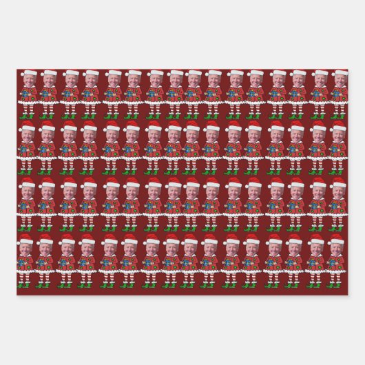 Gelukkige Pasen Grappig Joe Biden Elf Kerstmis Inpakpapier Vel (Voorkant 3)
