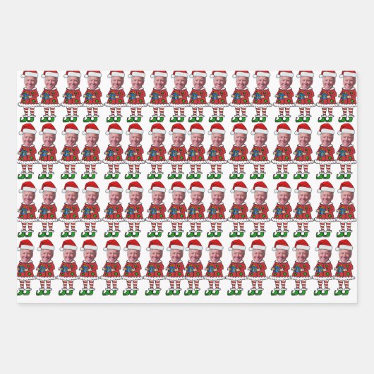 Gelukkige Pasen Grappig Joe Biden Elf Kerstmis Inpakpapier Vel (Voorkant)