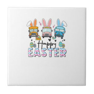 Gelukkige Pasen Grappige Schoolbuschauffeur Leven  Tegeltje