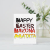 Gelukkige Pasen: Hakuna Matata Text Art Design Feestdagenkaart (Staand voorkant)