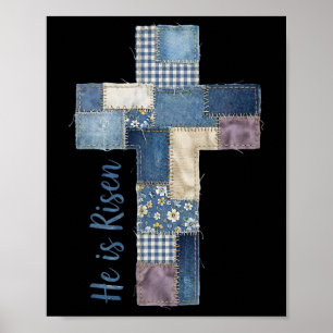 Gelukkige Pasen Hij Is Opgestaan Jezus Christelijk Poster