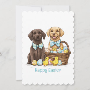 Gelukkige Pasen Labrador Retriever Honden Feestdagenkaart