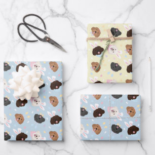 Gelukkige Pasen Maltipoo Honden Inpakpapier Vel