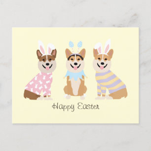 Gelukkige Pasen Pembroke Welsh Corgi Dogs Briefkaart