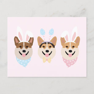 Gelukkige Pasen Pembroke Welsh Corgi Dogs Briefkaart