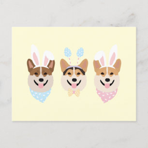 Gelukkige Pasen Pembroke Welsh Corgi Dogs Briefkaart