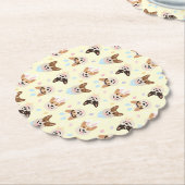 Gelukkige Pasen Pembroke Welsh Corgi Dogs Kartonnen Onderzetters (Gekanteld)