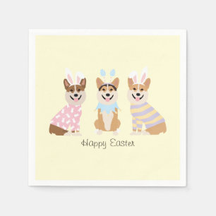 Gelukkige Pasen Pembroke Welsh Corgi Dogs Servet