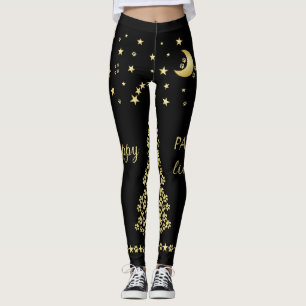 Gelukkige Pawholidays, Gouden glanzende Paw Kerstb Leggings