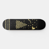 Gelukkige Pawholidays, Gouden glanzende Paw Kerstb Skateboard (Horizontaal)