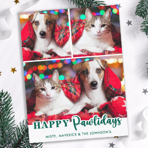 Gelukkige Pawholidays Moderne Douane Huisdier Hond Feestdagenkaart