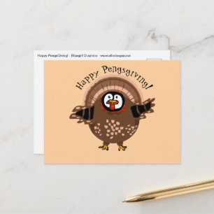 Gelukkige PengsGiving Kalkoen Feestdagenkaart