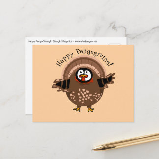 Gelukkige PengsGiving Kalkoen Feestdagenkaart