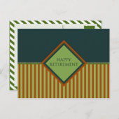 gelukkige pensionering (diamantStriped) Briefkaart (Voorkant / Achterkant)