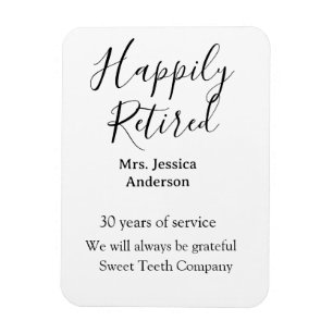 Gelukkige pensionering en naam jaren van dienst ge magneet