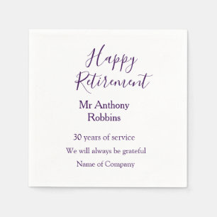 Gelukkige pensionering en naam jaren van dienst ge servet