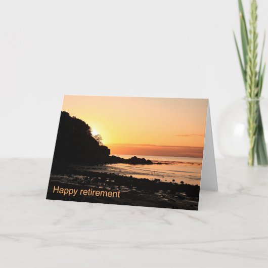 Gelukkige pensionering zonsondergang in Schotland Kaart (Voorkant)