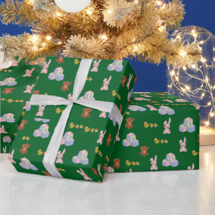 Gelukkige Peuter Verjaardag bosgroen Cadeaupapier