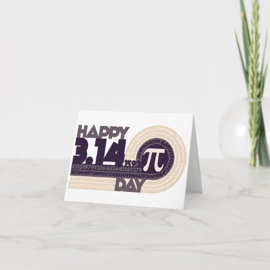 Gelukkige pi dag kaart (Voorkant)