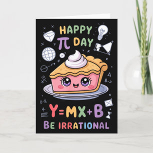 Gelukkige Pi-dag Pizza Wiskunde Nerd Grappige Lera Kaart