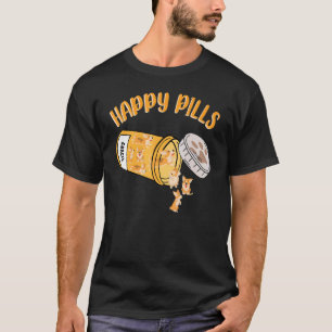 Gelukkige Pillen Corgis Hond T-shirt