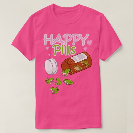 Gelukkige pillen kikker 1 t-shirt (Design voorkant)