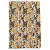 Gelukkige Pitbull honden, pitbulls Medium Cadeauzakje (Achterkant)