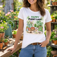 Gelukkige Planten Dame tuinieren 