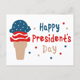 Gelukkige Presidentendag patriottische ijsje Briefkaart