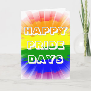 Gelukkige Pride-dagen Barstende Regenboogvlag Gay Kaart