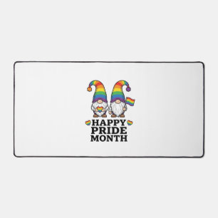 Gelukkige Pride Maand Gnome Vintage Regenboog Shir Bureaumat